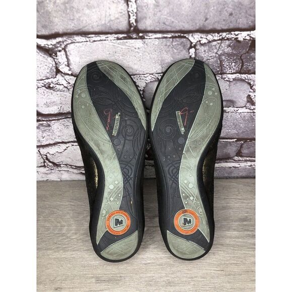 Merrell Arabesque Black Gold Mesh Front Zip Athletic Shoes Women Sz 7M US/37.5EU - Picture 9 of 16